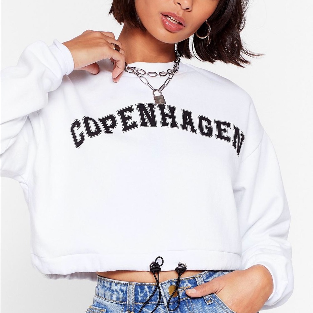 Nasty Gal Copenhagen Cropped Sweatshirt